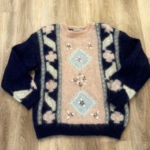 Vintage Lauren Cole Mohair wool mix sweater M
